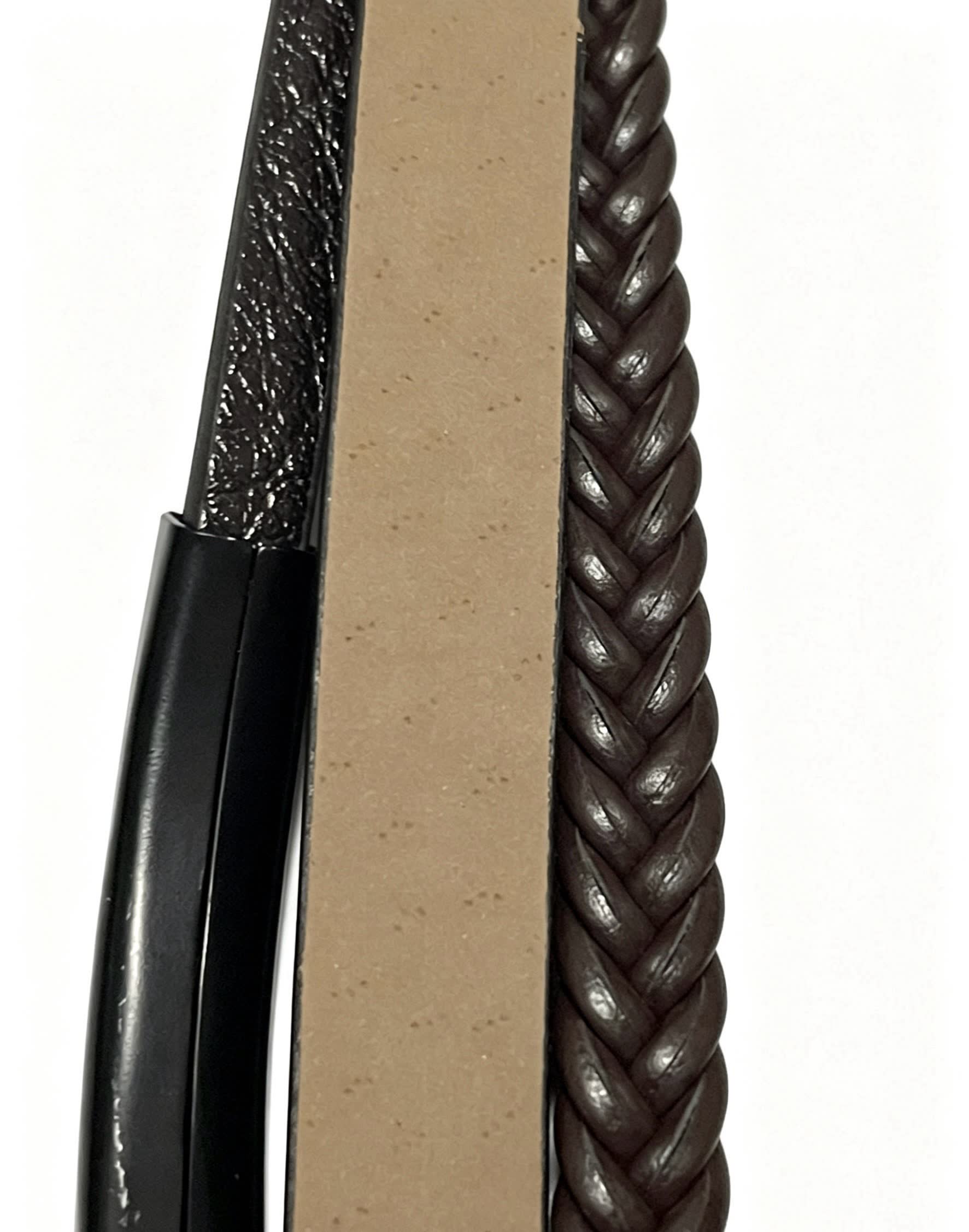Chrome Hearts Men's Leather Bracelet with Cross Design